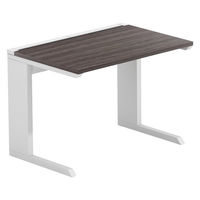 【軒先渡し】LASHデスク ティーレッグハーフ 幅1000×奥行700×高さ720mm ダークアッシュ天板/ホワイト脚 1台（直送品）