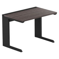 【軒先渡し】LASHデスク ティーレッグハーフ 幅1000×奥行700×高さ720mm ダークアッシュ天板/ブラック脚 1台（直送品）