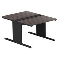 【軒先渡し】LASHデスク ティーレッグホール 幅1000×奥行1400×高さ720mm ダークアッシュ天板/ブラック脚 1台（直送品）