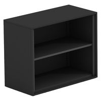 【軒先渡し】LASHストレージ 2段オープン 幅900×奥行450×高さ720mm ブラック 1台（直送品）