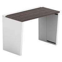 【軒先渡し】LASHデスク ベンチハーフ脚 幅1000×奥行600×高さ720mm ダークアッシュ天板/ホワイト脚 1台（直送品）