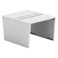 【軒先渡し】LASHデスク ベンチホール脚 幅1000×奥行1200×高さ720mm ホワイト天板/ホワイト脚 1台（直送品）