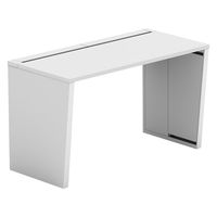 【軒先渡し】LASHデスク ベンチハーフレッグ 幅1200×奥行600×高さ720mm ホワイト天板/ホワイト脚 1台（直送品）