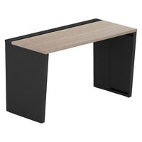 【軒先渡し】LASHデスク ベンチハーフレッグ 幅1200×奥行600×高さ720mm オーク天板/ブラック脚 1台（直送品）