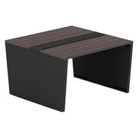 【軒先渡し】LASHデスク ベンチホールレッグ 幅1200×奥行1200×高さ720mm ダークアッシュ天板/ブラック脚 1台（直送品）