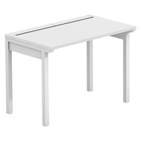 【軒先渡し】LASHデスク フォーレッグハーフ脚 幅1000×奥行600×高さ720mm ホワイト天板/ホワイト脚 1台（直送品）