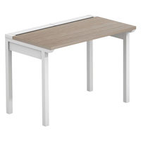 【軒先渡し】LASHデスク フォーレッグハーフ脚 幅1000×奥行600×高さ720mm オーク天板/ホワイト脚 1台（直送品）