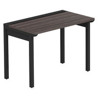 【軒先渡し】LASHデスク フォーレッグハーフ脚 幅1000×奥行600×高さ720mm ダークアッシュ天板/ブラック脚 1台（直送品）