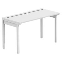 【軒先渡し】LASHデスク フォーレッグハーフ脚 幅1200×奥行600×高さ720mm ホワイト天板/ホワイト脚 1台（直送品）