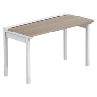 【軒先渡し】LASHデスク フォーレッグハーフ脚 幅1200×奥行600×高さ720mm オーク天板/ホワイト脚 1台（直送品）