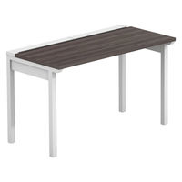 【軒先渡し】LASHデスク フォーレッグハーフ脚 幅1200×奥行600×高さ720mm ダークアッシュ天板/ホワイト脚 1台（直送品）