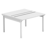 【軒先渡し】LASHデスク フォーレッグホール脚 幅1200×奥行1200×高さ720mm ホワイト天板/ホワイト脚 1台（直送品）