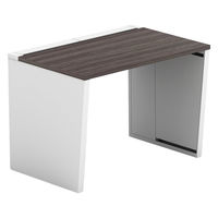 【軒先渡し】LASHデスク ベンチハーフ脚 幅1000×奥行700×高さ720mm ダークアッシュ天板/ホワイト脚 1台（直送品）