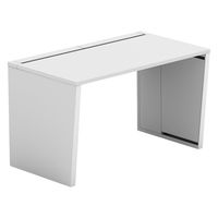 【軒先渡し】LASHデスク ベンチハーフ脚 幅1200×奥行700×高さ720mm ホワイト天板/ホワイト脚 1台（直送品）