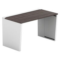 【軒先渡し】LASHデスク ベンチハーフ脚 幅1200×奥行700×高さ720mm ダークアッシュ天板/ホワイト脚 1台（直送品）