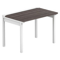 【軒先渡し】LASHデスク フォーレッグハーフ脚 幅1000×奥行700×高さ720mm ダークアッシュ天板/ホワイト脚 1台（直送品）