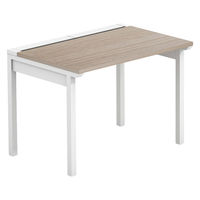 【軒先渡し】LASHデスク フォーレッグハーフ脚 幅1000×奥行700×高さ720mm オーク天板/ホワイト脚 1台（直送品）