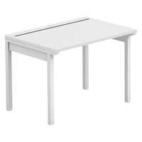 【軒先渡し】LASHデスク フォーレッグハーフ脚 幅1000×奥行700×高さ720mm ホワイト天板/ホワイト脚 1台（直送品）