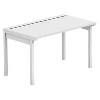 【軒先渡し】LASHデスク フォーレッグハーフ脚 幅1200×奥行700×高さ720mm ホワイト天板/ホワイト脚 1台（直送品）