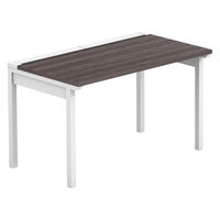 【軒先渡し】LASHデスク フォーレッグハーフ脚 幅1200×奥行700×高さ720mm ダークアッシュ天板/ホワイト脚 1台（直送品）