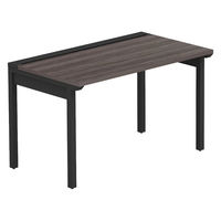 【軒先渡し】LASHデスク フォーレッグハーフ脚 幅1200×奥行700×高さ720mm ダークアッシュ天板/ブラック脚 1台（直送品）