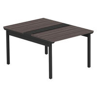 【軒先渡し】LASHデスク フォーレッグホール脚 幅1000×奥行1400×高さ720mm ダークアッシュ天板/ブラック脚 1台（直送品）