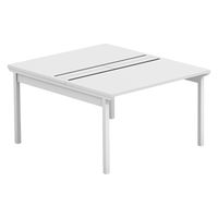 【軒先渡し】LASHデスク フォーレッグホール脚 幅1200×奥行1400×高さ720mm ホワイト天板/ホワイト脚 1台（直送品）