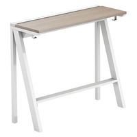 【軒先渡し】LASHハイカウンター 幅1200×奥行450×高さ1070mm オーク天板/ホワイト脚 1台（直送品）