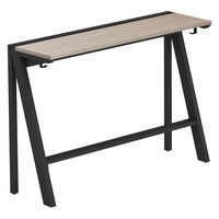 【軒先渡し】LASHハイカウンター 幅1500×奥行450×高さ1070mm オーク天板/ブラック脚 1台（直送品）