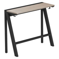 【軒先渡し】LASHハイカウンター 幅1200×奥行450×高さ1070mm オーク天板/ブラック脚 1台（直送品）