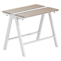 【軒先渡し】LASHハイカウンター 幅1200×奥行900×高さ1070mm オーク天板/ホワイト脚 1台（直送品）