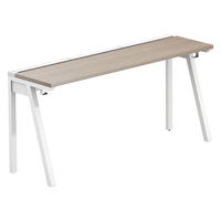 【軒先渡し】LASHローカウンター 幅1500×奥行450×高さ720mm オーク天板/ホワイト脚 1台（直送品）