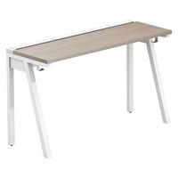 【軒先渡し】LASHローカウンター 幅1200×奥行450×高さ720mm オーク天板/ホワイト脚 1台（直送品）