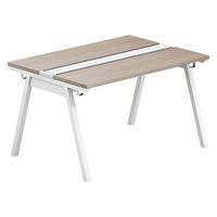 【軒先渡し】LASHローカウンター 幅1800×奥行450×高さ720mm オーク天板/ホワイト脚 1台（直送品）