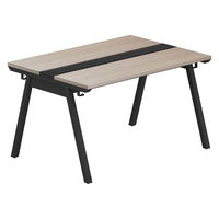 【軒先渡し】LASHローカウンター 幅1200×奥行900×高さ720mm オーク天板/ブラック脚 1台（直送品）