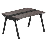 【軒先渡し】LASHローカウンター 幅1200×奥行900×高さ720mm ダーク天板/ブラック脚 1台（直送品）