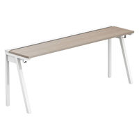 【軒先渡し】LASHローカウンター 幅1800×奥行450×高さ720mm オーク天板/ホワイト脚 1台（直送品）