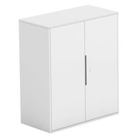 【軒先渡し】LASHストレージ 3段両開き 幅900×奥行450×高さ1070mm ホワイト 1台（直送品）