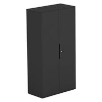 【軒先渡し】LASHストレージ 5段両開き 幅900×奥行450×高さ1738mm ブラック 1台（直送品）