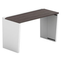 【軒先渡し】LASHデスク ベンチハーフレッグ 幅1200×奥行600×高さ720mm ダークアッシュ天板/ホワイト脚 1台（直送品）