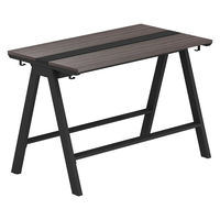 【軒先渡し】LASHハイカウンター 幅1500×奥行900×高さ1070mm ダーク天板/ブラック脚 1台（直送品）