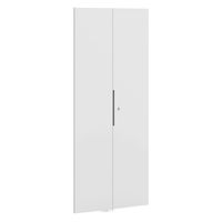 【軒先渡し】LASHストレージ 専用 両開き扉 5段 幅868×奥行20×高さ1698mm ホワイト 1台（直送品）