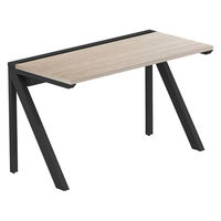 【軒先渡し】LASHデスク ラッシュハーフレッグ 幅1200×奥行600×高さ720mm オーク天板/ブラック脚 1台（直送品）