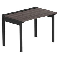 【軒先渡し】LASHデスク フォーレッグハーフ脚 幅1000×奥行700×高さ720mm ダークアッシュ天板/ブラック脚 1台（直送品）