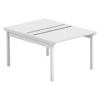 【軒先渡し】LASHデスク フォーレッグホール脚 幅1000×奥行1400×高さ720mm ホワイト天板/ホワイト脚 1台（直送品）