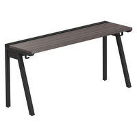 【軒先渡し】LASHローカウンター 幅1500×奥行450×高さ720mm ダーク天板/ブラック脚 1台（直送品）