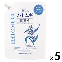 麗白 ハトムギ化粧水 詰め替え 500mL 5個 熊野油脂