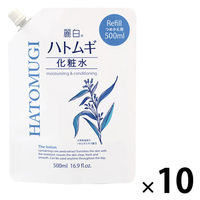 麗白 ハトムギ化粧水 詰め替え 500mL 10個 熊野油脂