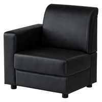 【軒先渡し】市場 aven ビンデンソファ2 右ひじ 幅700mm ブラック 1台（直送品）