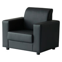 【軒先渡し】市場 aven ビンデンソファ2 1人用両ひじ付き 幅850mm ブラック 1台（直送品）